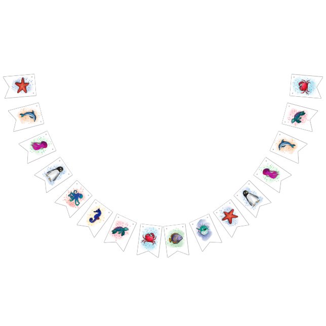 Meerestiere Party Deko Vimplar (Alla)