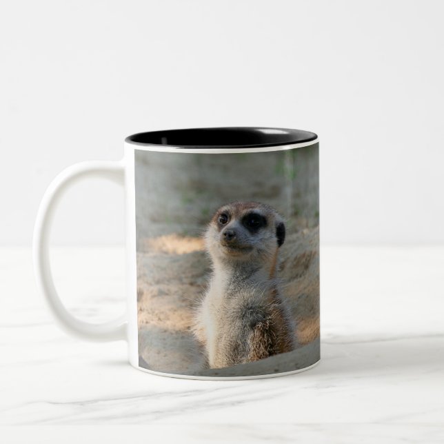Meerkat 004 Två-Tonad mugg (Vänster)