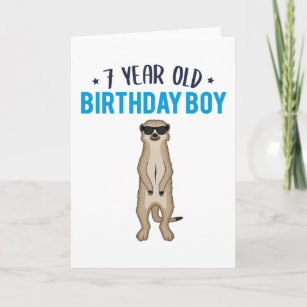 Meerkat 7-årig födelsedagstorggåva kort