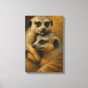Meerkat-affektion Canvastryck