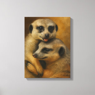 Meerkat-affektion Canvastryck