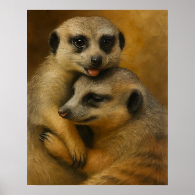 Meerkat-affektion Poster (Framsidan)