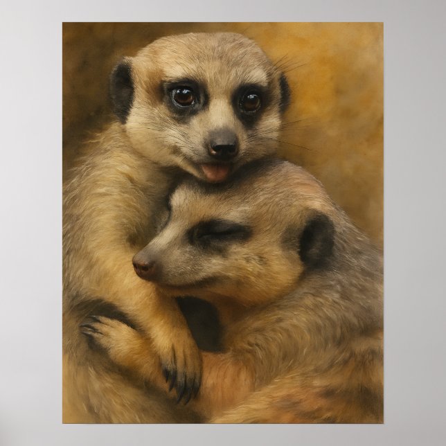 Meerkat-affektion Poster (Framsidan)