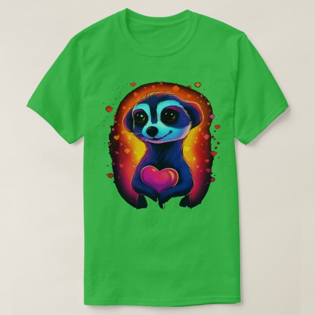 Meerkat Alla hjärtans dag T Shirt (Design framsida)