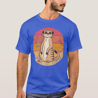 Meerkat-älskare Retro-gåva Roliga Djur tjej T Shirt