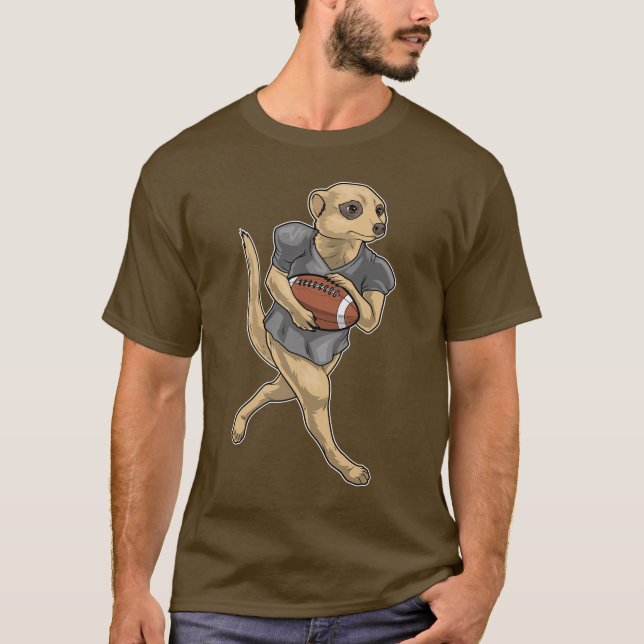 Meerkat American Football Sports T Shirt (Framsida)