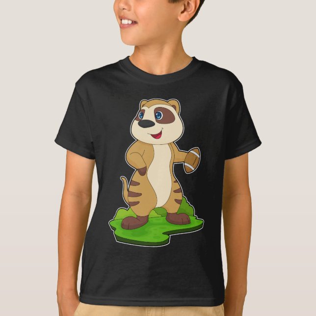 Meerkat American Football Sports T Shirt (Framsida)