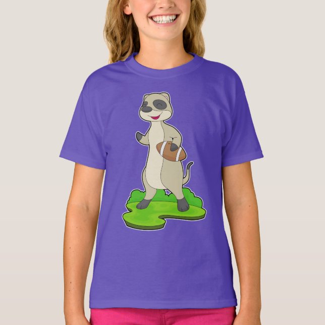Meerkat American Football T Shirt (Framsida)