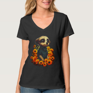 Meerkat Animal Flowers  Animal Motif Meerkat T Shirt