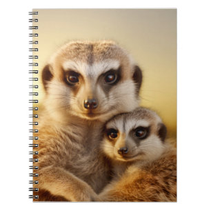 Meerkat Animal Vild Beauty Freedom Wilderness Art Anteckningsbok