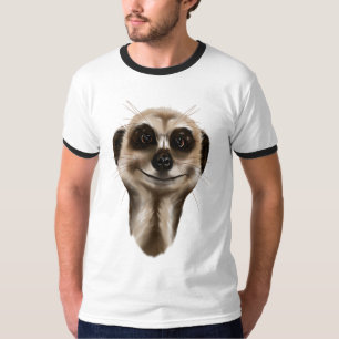 Meerkat ansikteskjortor t shirt