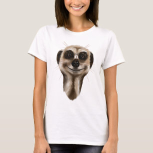 Meerkat ansikteskjortor tee shirt