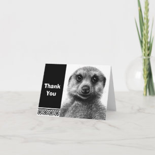 Meerkat-anteckningskort Tack Kort