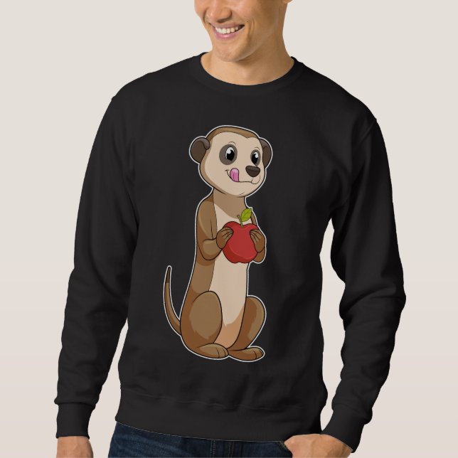 Meerkat Apple Lång Ärmad Tröja (Framsida)