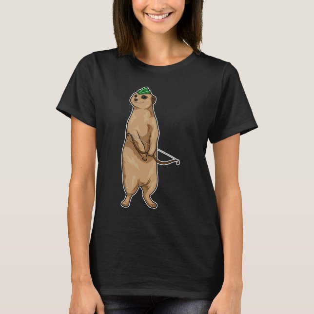Meerkat Archer Bow T Shirt (Framsida)