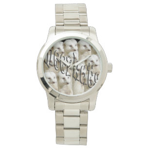 Meerkat Army Logotyp, Large Unisex Silver Watch Armbandsur