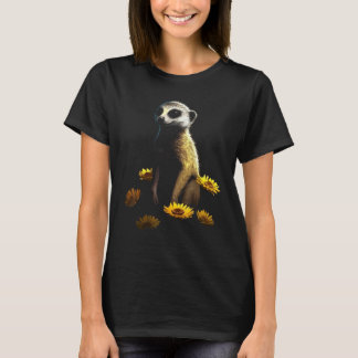 Meerkat Artwork  Animal Flowers Animal Meerkat T Shirt