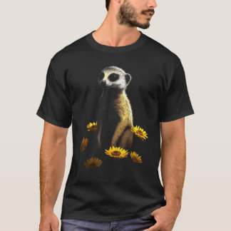 Meerkat Artwork  Animal Flowers Animal Meerkat T Shirt