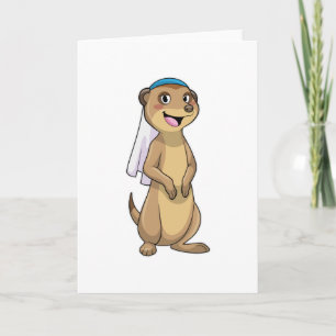 Meerkat as Bride with Veil Kort