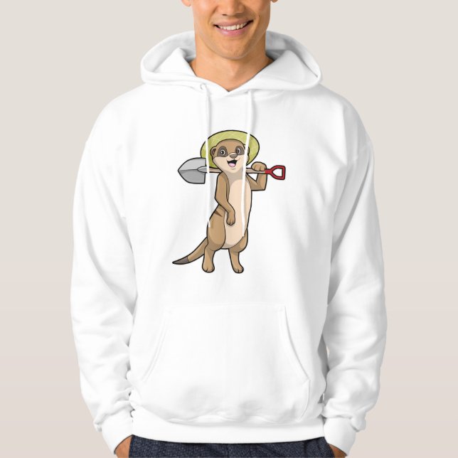 Meerkat as Farmer med Shovel Hoodie (Framsida)