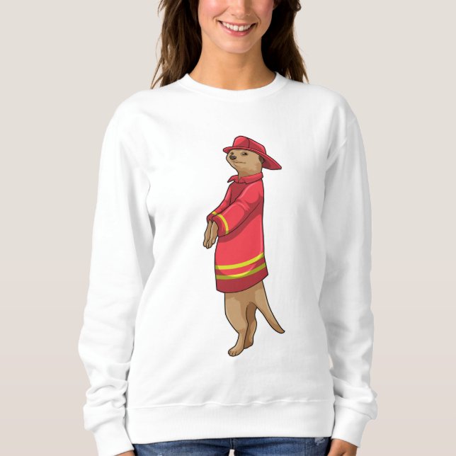 Meerkat as Firefighter with Helmet T Shirt (Framsida)