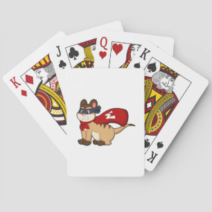 Meerkat as Hero med Mask Casinokort