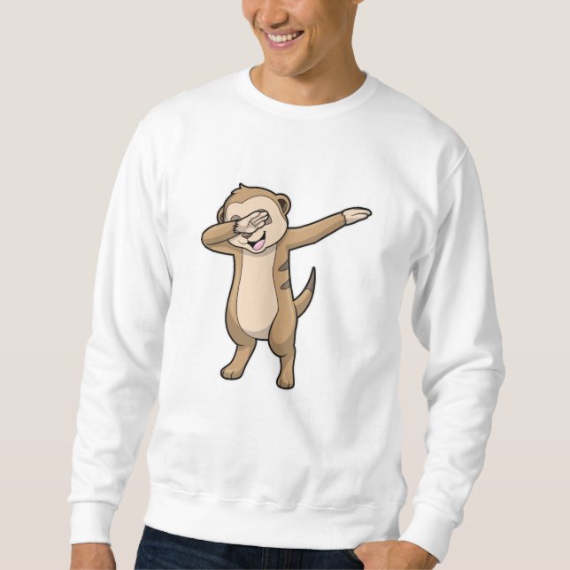 Meerkat as Hip hop Dance Dab Lång Ärmad Tröja (Framsida)