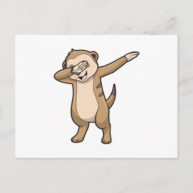 Meerkat as Hip hop Dance Dab Vykort (Framsida)
