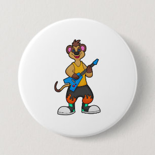 Meerkat as Musician med Guitar Knapp
