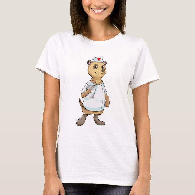 Meerkat as Nurse with Heart T Shirt (Framsida)
