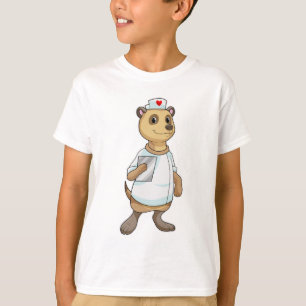 Meerkat as Nurse with Heart T Shirt