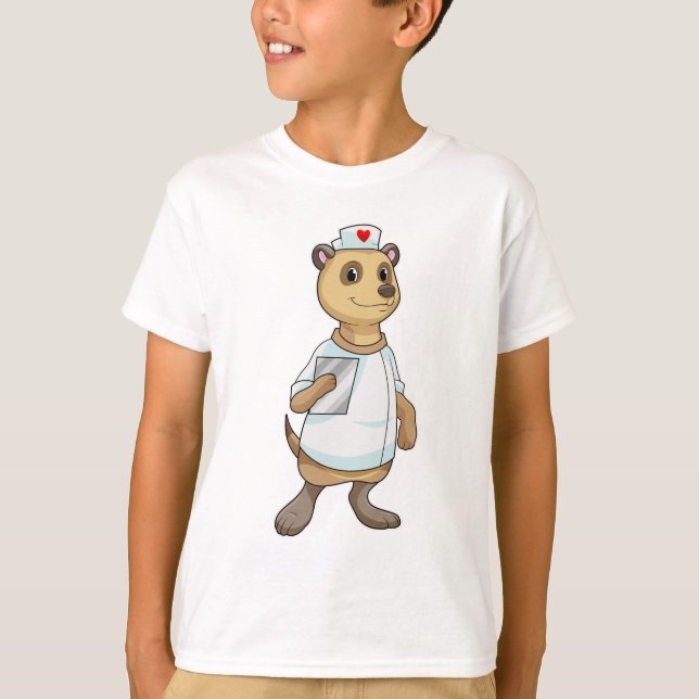 Meerkat as Nurse with Heart T Shirt (Framsida)