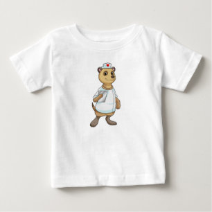 Meerkat as Nurse with Heart T Shirt