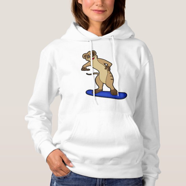 Meerkat as Snowboarder med Snowboard T Shirt (Framsida)