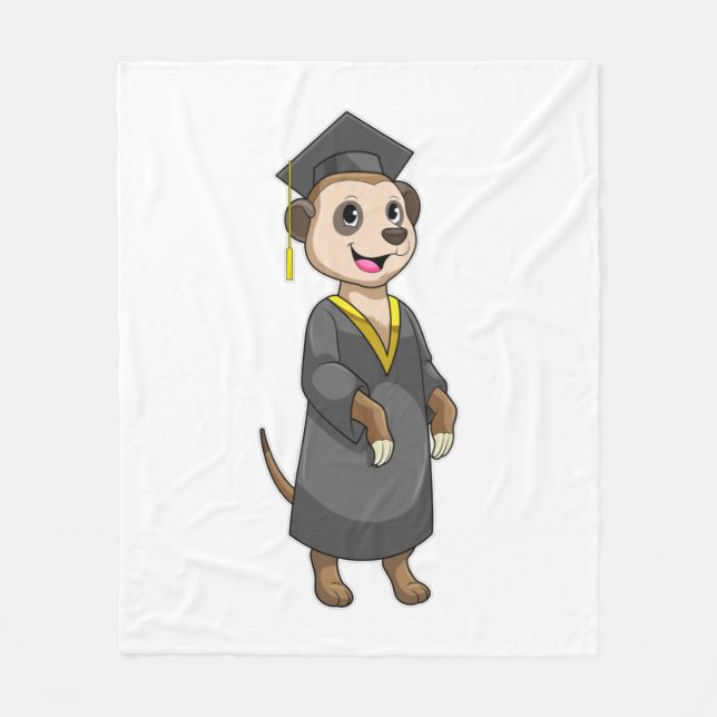 Meerkat as Student med diploma Fleecefilt (Framsidan)