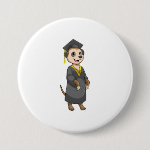Meerkat as Student med diploma Knapp