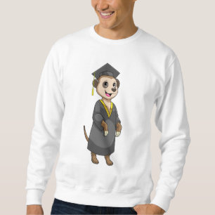 Meerkat as Student med diploma Lång Ärmad Tröja