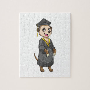 Meerkat as Student med diploma Pussel
