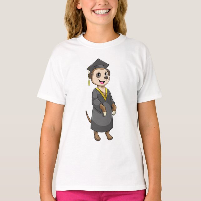 Meerkat as Student med diploma T Shirt (Framsida)