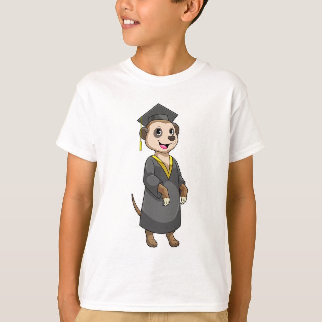 Meerkat as Student med diploma T Shirt (Framsida)