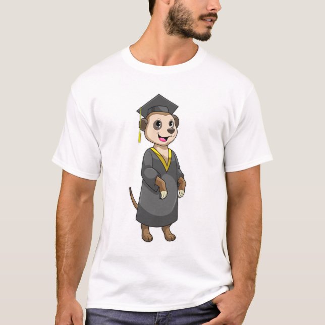 Meerkat as Student med diploma T Shirt (Framsida)