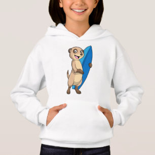 Meerkat as Surfer med Surfboard T Shirt