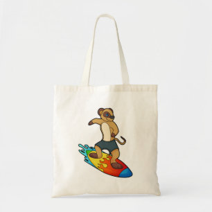 Meerkat as Surfer med Surfboard Tygkasse