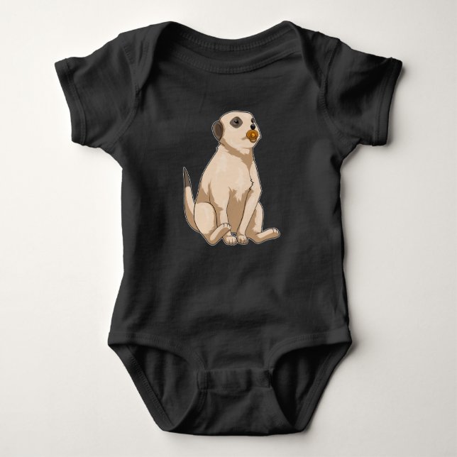Meerkat Baby Nappar T Shirt (Framsida)
