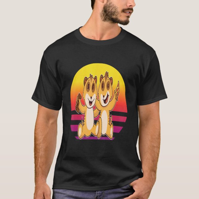 Meerkat Baby Sunset Favorite Gaming Animal T Shirt (Framsida)