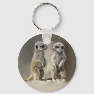 Meerkat bebistwillingar nyckelring