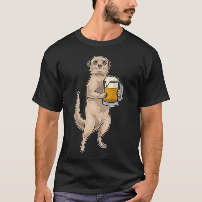 Meerkat Beer T Shirt (Framsida)