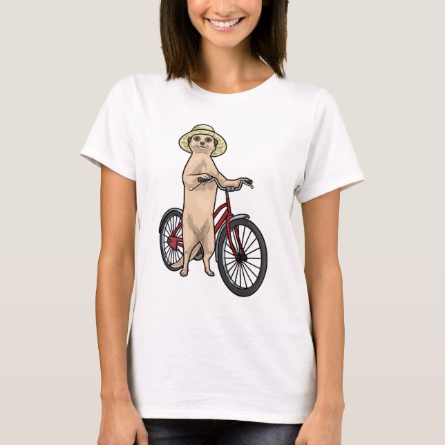 Meerkat Bicycle T Shirt (Framsida)
