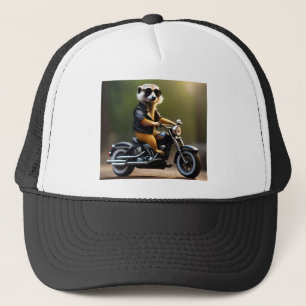 Meerkat Bikie på en motorcykel, Keps