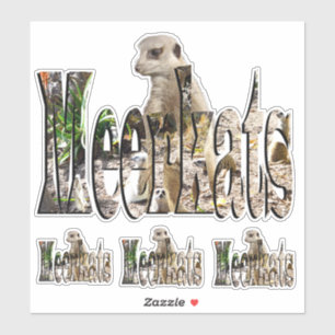 Meerkat Bild Logotyp med Meerkats Klistermärken